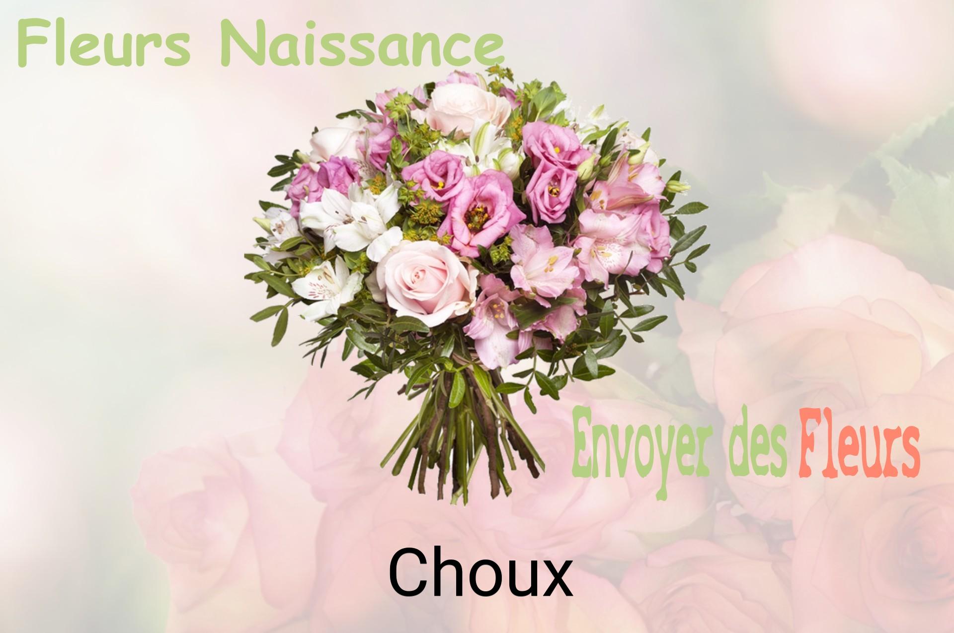 Bouquet de fleurs de naissance livré à Choux