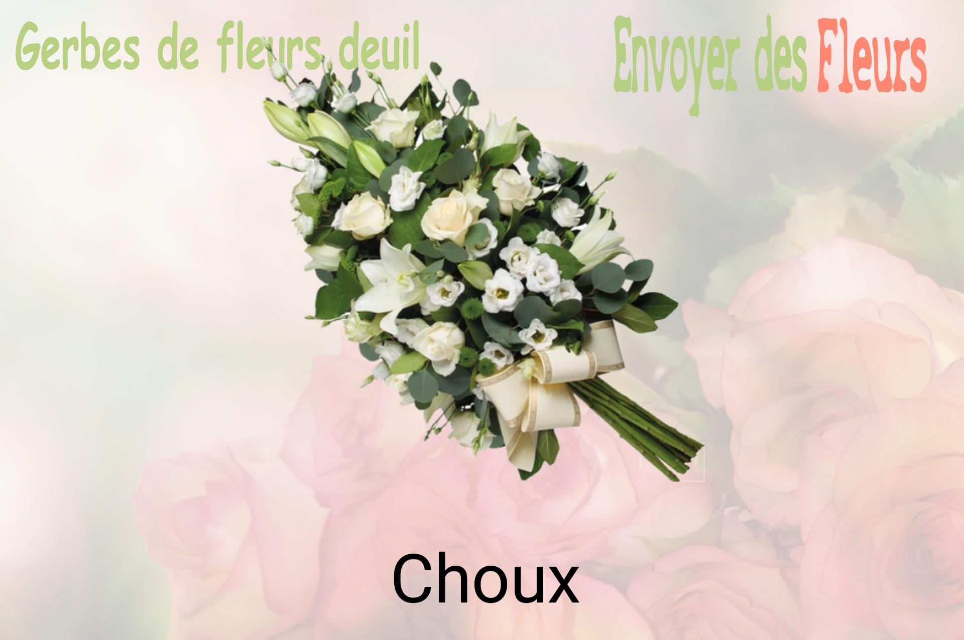 Gerbe de fleurs de deuil livrée à Choux